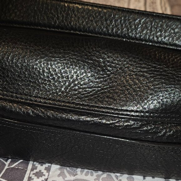 FOSSIL Black Pebble Leather Maya Flap Purse - Picture 10 of 14